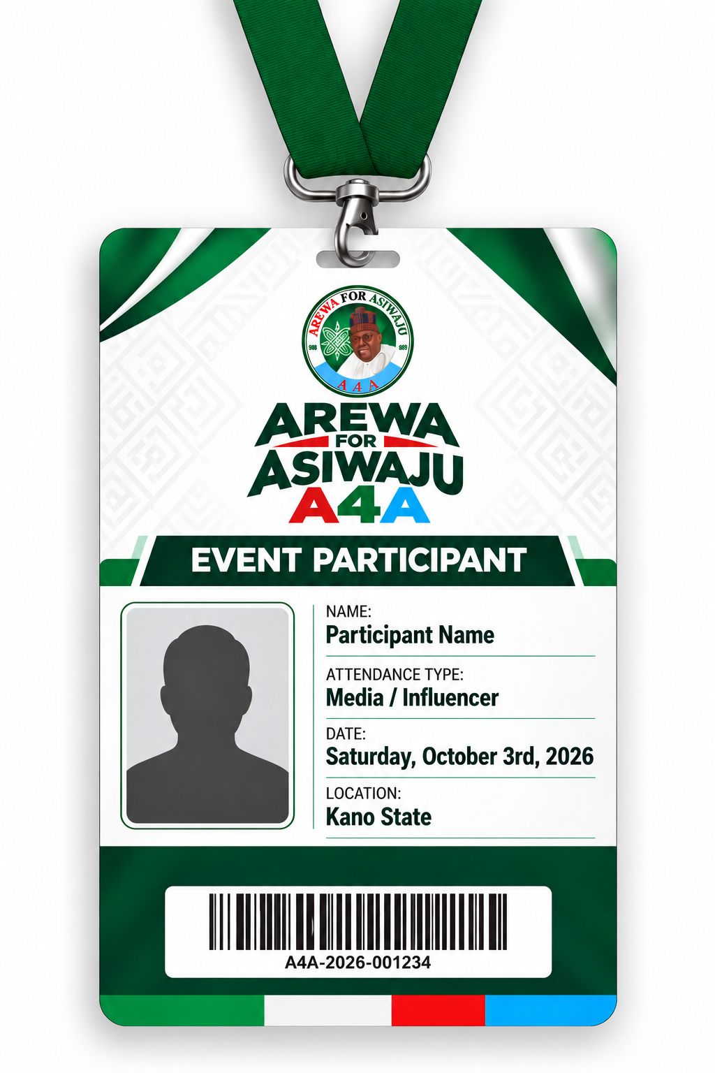A4A participant identification card